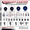 Service Caster 3.5'' Solid Poly Wheel Swivel 7/16'' Grip Ring Stem Caster with Brake SCC-GR20S3514-SPUS-PLB-716138 - alternate 2